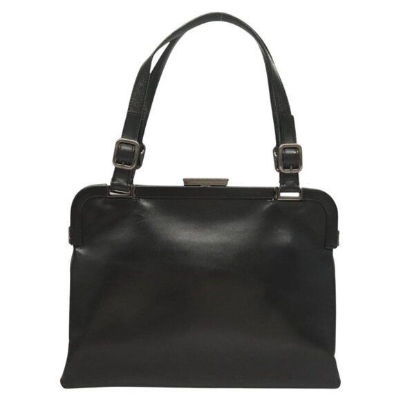PRADA Hand Bag Leather Black Auth bs26480 - Picture 2 of 16